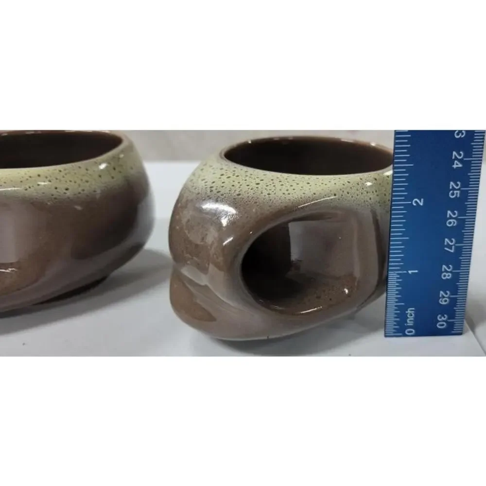 2 TAMAC MCM Pottery Frosty Fudge Mug / Handled Soups / Chili / Cup / Mug